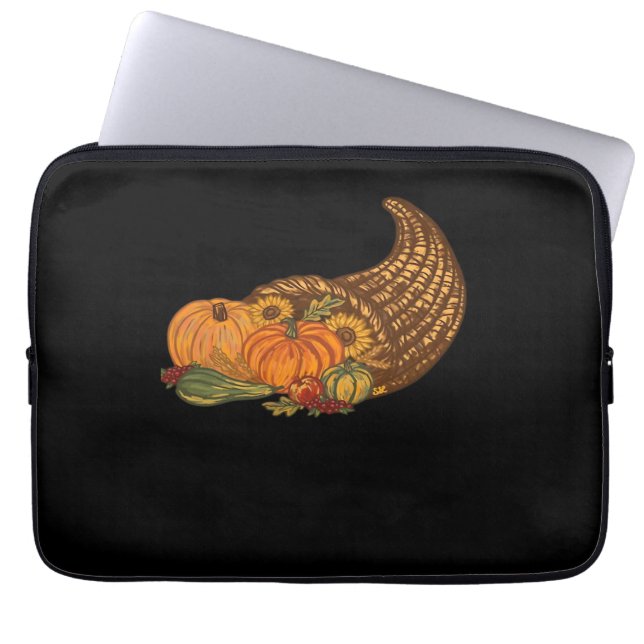 Thanksgiving Cornucopia Classic T-shirt Laptop Sleeve (Voorkant)