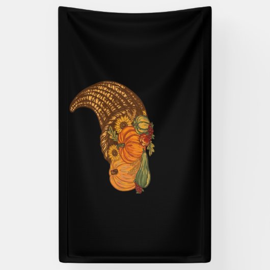 Thanksgiving Cornucopia Classic T-shirt Spandoek (Verticaal)