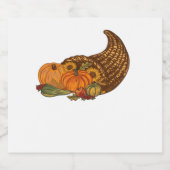 Thanksgiving Cornucopia Classic T-shirt Sparkling Wijnetiket (Enkel label)