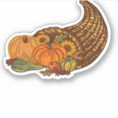Thanksgiving Cornucopia Classic T-shirt Sticker (Voorkant)