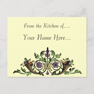 Thanksgiving cornucopia Custom Recept Kaart