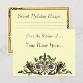 Thanksgiving cornucopia Custom Recept Kaart (Voorkant / Achterkant)