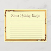 Thanksgiving cornucopia Custom Recept Kaart (Achterkant)