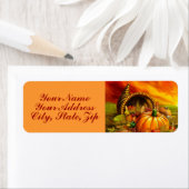 Thanksgiving Cornucopia Etiket (Insitu)