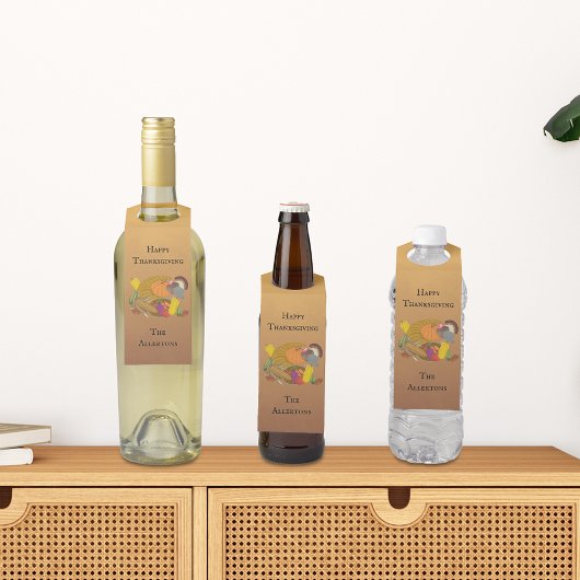 Thanksgiving Cornucopia Flessenhanger