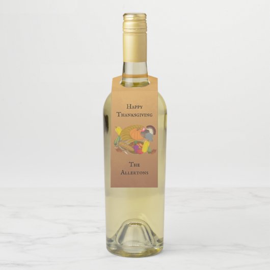 Thanksgiving Cornucopia Flessenhanger (Op fles)