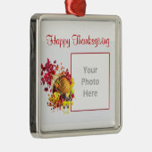 Thanksgiving Cornucopia (foto lijst) Metalen Ornament (Rechts)