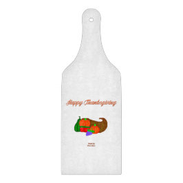 Thanksgiving Cornucopia Glass Cutting Board Snijplank