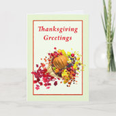 Thanksgiving Cornucopia Greetings Feestdagen Kaart (Voorkant)