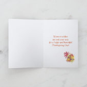 Thanksgiving Cornucopia Greetings Feestdagen Kaart (Binnen)