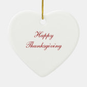 Thanksgiving Cornucopia Hart (foto lijst) Keramisch Ornament (Achterkant)