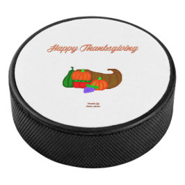 Thanksgiving Cornucopia Hockey Puck