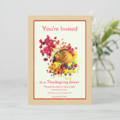 Thanksgiving Cornucopia Kaart (Staand voorkant)