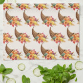 Thanksgiving Cornucopia Keukenhanddoek (Gevouwen)