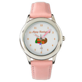 Thanksgiving Cornucopia Kinder roestvrijstalen hor Horloge