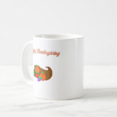 Thanksgiving Cornucopia Koffie Mok (Voorkant links)