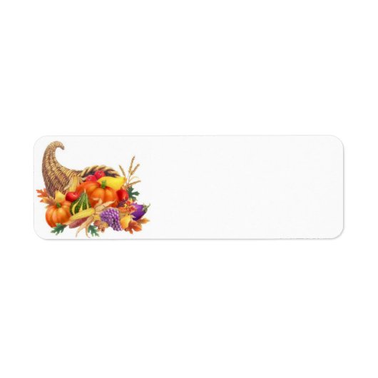 Thanksgiving Cornucopia Label (Voorkant)
