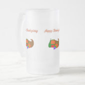 Thanksgiving Cornucopia Large Frosted Glass Mok (Voorkant links)