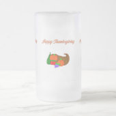 Thanksgiving Cornucopia Large Frosted Glass Mok (Center)