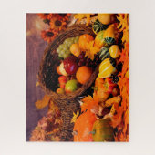 Thanksgiving Cornucopia Legpuzzel (Verticaal)