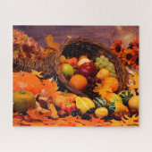 Thanksgiving Cornucopia Legpuzzel (Horizontaal)