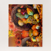 Thanksgiving Cornucopia Legpuzzel (Verticaal)