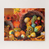 Thanksgiving Cornucopia Legpuzzel (Horizontaal)