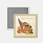 Thanksgiving. Cornucopia magneet (Voorkant / Achterkant)