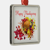 Thanksgiving Cornucopia Metalen Ornament (Rechts)