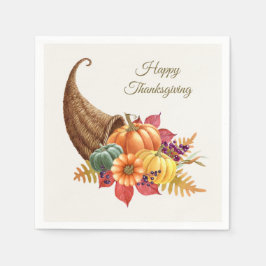 Thanksgiving Cornucopia Napkin Servet