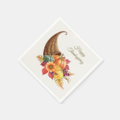 Thanksgiving Cornucopia Napkin Servet (Hoek)