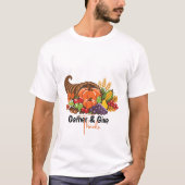 Thanksgiving Cornucopia Oogst T-shirt (Voorkant)