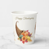 Thanksgiving Cornucopia Paper Cups Papieren Bekers (Links)