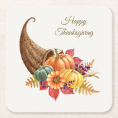 Thanksgiving Cornucopia Papier Onderzetter (Voorkant)