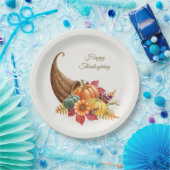 Thanksgiving Cornucopia PapierBord Papieren Bordje (Feest)