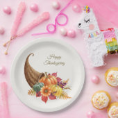 Thanksgiving Cornucopia PapierBord Papieren Bordje (Feest)