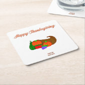 Thanksgiving Cornucopia PapierOnderzetter Kartonnen Onderzetters (Schuin)