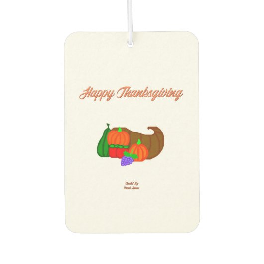 Thanksgiving Cornucopia Portrait Luchtverfrisser (Voorkant)