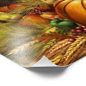 Thanksgiving cornucopia pumpkin foto afdruk (Hoek)