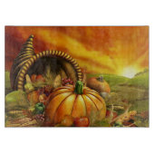 Thanksgiving cornucopia pumpkin snijplank (Voorkant)