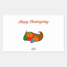 Thanksgiving Cornucopia Rectangle sticker