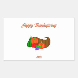 Thanksgiving Cornucopia Rectangle sticker