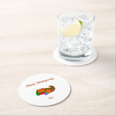 Thanksgiving Cornucopia Rondpapier Onderzetter (Insitu)