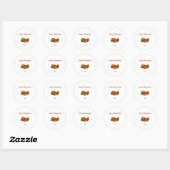 Thanksgiving Cornucopia Round Sticker (Vel)