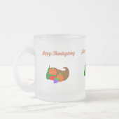 Thanksgiving Cornucopia Small Frosted Glass Mok (Links)