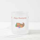 Thanksgiving Cornucopia Small Frosted Glass Mok (Center)