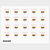 Thanksgiving Cornucopia Square Sticker (Vel)
