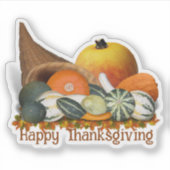 Thanksgiving Cornucopia Sticker (Voorkant)