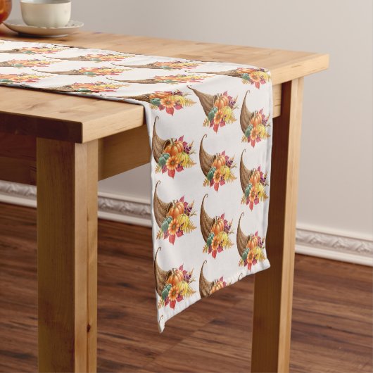Thanksgiving Cornucopia Table Runner Medium Tafelloper (Voorbeeld)