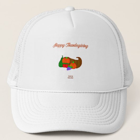 Thanksgiving Cornucopia Trucker Hat Pet (Voorkant)